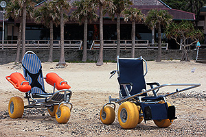 不整地車いす、リフター